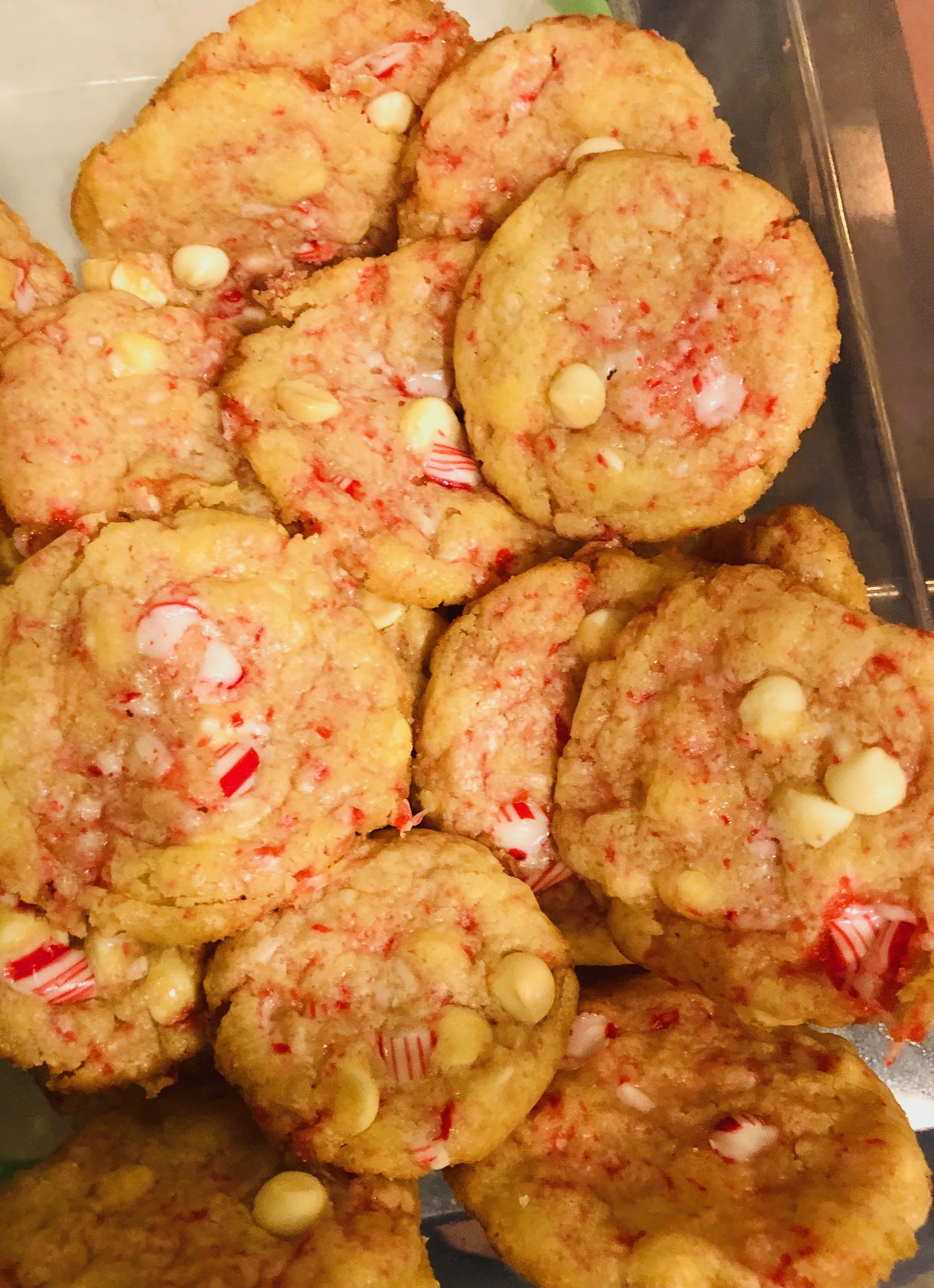 white chocolate peppermint cookies